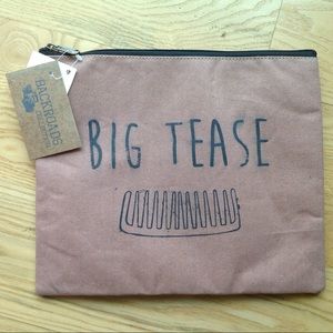 Cosmetic Bag Zip Clutch Big Tease Canvas Travel